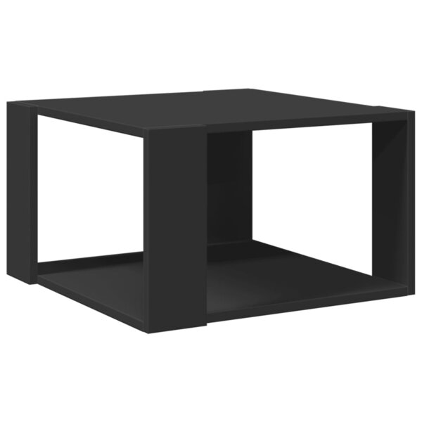 vidaXL Table basse noir 51 5x51 5x30 cm bois d'ingénierie