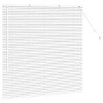 vidaXL Store de Fenêtre avec des rideaux Blanc Aluminium