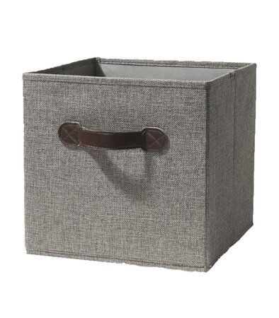 Cube en tissu gris clair pliable