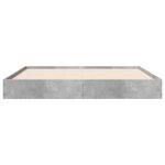 vidaXL Cadre de lit gris béton 120x190 cm bois d'ingénierie