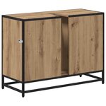 vidaXL Meuble de Lavabo de Salle de Bain avec étagère chêne artisanal