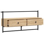 vidaXL Meuble TV mural chêne sonoma 100 5x30x51 cm bois d'ingénierie