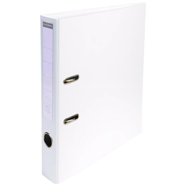 Classeur À Levier Pvc A4 Dos De 50mm. - Blanc - X 10 - Exacompta