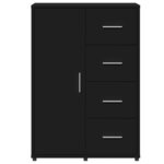 vidaXL Buffet noir 60x31x84 cm bois d'ingénierie