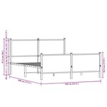vidaXL Cadre de lit en métal sans matelas chêne sonoma 140x190 cm