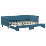 vidaXL Lit de jour avec gigogne sans matelas bleu 90x200 cm