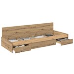 vidaXL Cadre de lit Chêne artisanal 100 x 200 cm Bois d'ingénierie