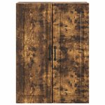 vidaXL Armoire Murale Chêne fumé 66 x 34 5 x 90 cm Bois d'ingénierie