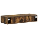 vidaXL Table d'appoint murale 87 5 x 34 5 x 17 cm Bois d'ingénierie