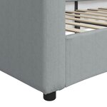 vidaXL Lit de repos gris clair 90x190 cm tissu