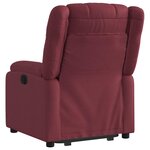 vidaXL Fauteuil inclinable électrique rouge bordeaux tissu