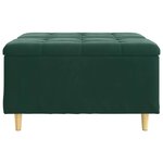 vidaXL Pouf de rangement Vert foncé 80 x 80 x 45 cm Velours