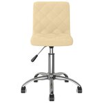 Vidaxl chaises pivotantes à manger lot de 4 crème velours