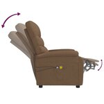 vidaXL Fauteuil électrique de massage Marron Tissu