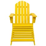 vidaXL Chaise de jardin Adirondack avec pouf bois de sapin jaune