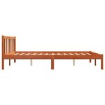 vidaXL Cadre de lit cire marron 150x200 cm bois de pin massif