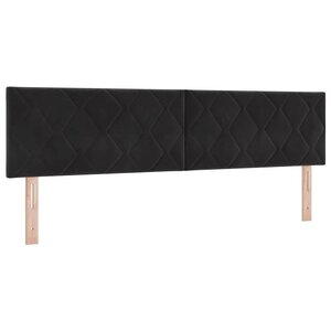 vidaXL Tête de lit avec tête de lit Noir 180 cm Velours