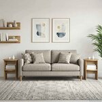 vidaXL Meuble d'appoint 2 pc Chêne Artisanal Ø40 x 50 cm