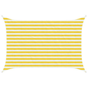 vidaXL Voile d'ombre 2 x 2 5 m HDPE Rectangulaire Jaune et blanc