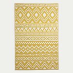 Tapis extérieur terrasse réversible - Tapis de jardin imperméable et résistant UV - Anna - Jaune - 75x200 cm - HOMESCAPES