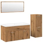 vidaXL Ensemble de meubles salle de bain 4 Pièces bois d'ingénierie