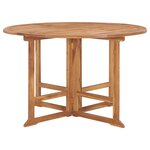 vidaXL Mobilier à dîner d'extérieur pliable 5 Pièces Bois solide de teck