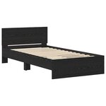 vidaXL Cadre de lit Chêne noir 203 x 104 x 70 cm Bois d'ingénierie
