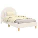 vidaXL Cadre de lit pour enfants avec tête de lit Crème 80 x 160 cm