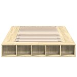 vidaXL Cadre de lit chêne sonoma 120x200 cm bois d'ingénierie