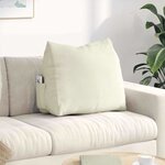 vidaXL Coussin de Dos Crème 60 x 20 x 50 cm Tissu en velours côtelé