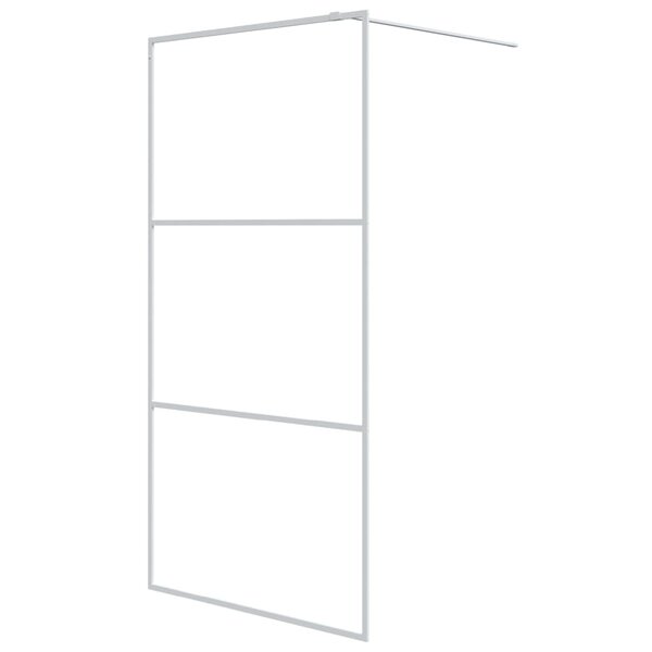 vidaXL Paroi de douche Blanc 100x195 cm Verre ESG transparent
