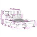 vidaXL Cadre de lit sans matelas 140x190 cm bois de pin massif