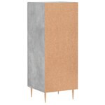 vidaXL Buffet Gris béton 34 5x34x90 cm Bois d'ingénierie