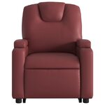 vidaXL Fauteuil inclinable de massage électrique rouge bordeaux