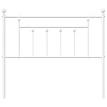 vidaXL Tête de lit métal blanc 100 cm