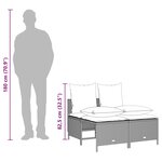 vidaXL Salon de jardin 4 Pièces avec coussins gris clair résine tressée