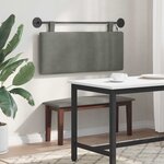 vidaXL Tête de lit suspendue Gris clair Tissu en velours côtelé