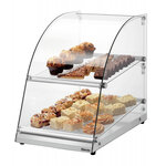 Vitrine buffet 2 niveaux - 70 litres - bartscher -  - verre 360x600x515mm