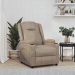 vidaXL Fauteuil de massage Cappuccino Similicuir