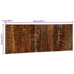 vidaXL Tête de lit multicolore 140 cm bois massif récupération