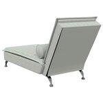 vidaXL Chaise longue de massage avec traversin gris clair velours