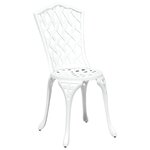 vidaXL Ensemble de salle à manger pour jardin 5 Pièces Blanc Aluminium