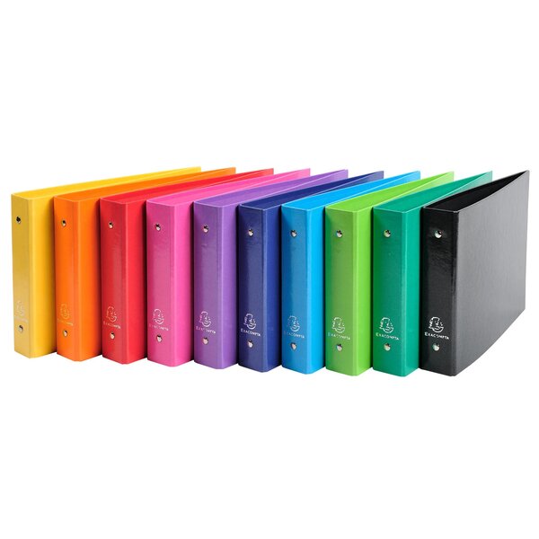 Classeur Rigide Rembordé Pour Fiches Bristol 125x200mm 2 Anneaux 25mm Iderama - Couleurs Assorties - Exacompta