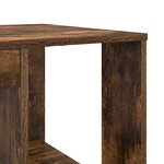vidaXL Bureau avec Rangement Chêne fumé 130 x 50 5 x 75 cm