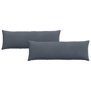vidaXL Coussins de canapé 2 Pièces Gris foncé 120 x 40 cm