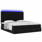 VidaXL Cadre de lit ottoman avec matelas noir 160x200 cm tissu