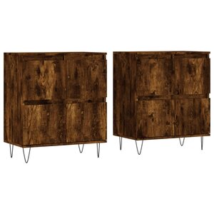 vidaXL Buffets 2 Pièces chêne fumé bois d'ingénierie