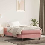 vidaXL Matelas de lit à ressorts ensachés rose 80x210x20 cm velours