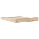 vidaXL Cadre de lit Marron 140 x 200 cm Bois massif en pin