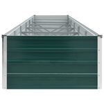vidaXL Lit surélevé de jardin Acier galvanisé 480x80x45 cm Vert